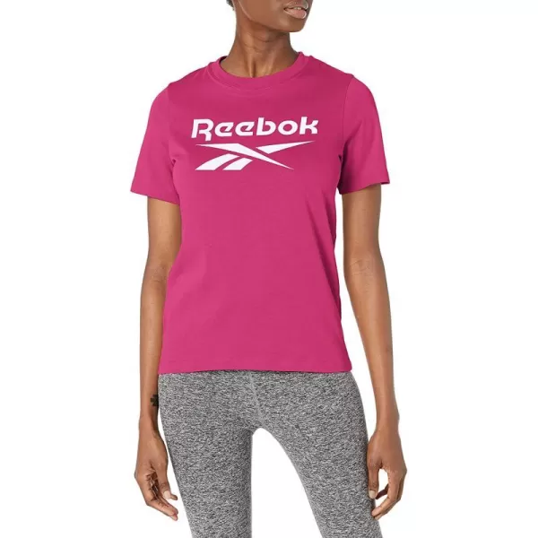 imageReebok Womens Big Logo TeeSemi Proud PinkWhite