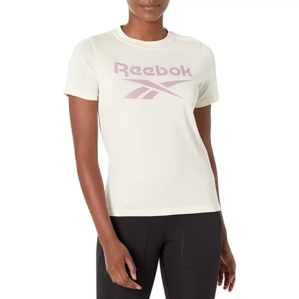 imageReebok Womens Big Logo TeeWhitePink Big Logo