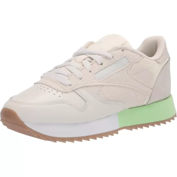 imageReebok Womens Classic Leather Ripple SneakersChalkClassic WhiteMorning Fog