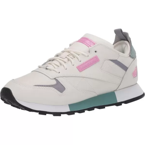 imageReebok Womens Classic Leather Ripple SneakersChalkGreen SlateJasmine Pink