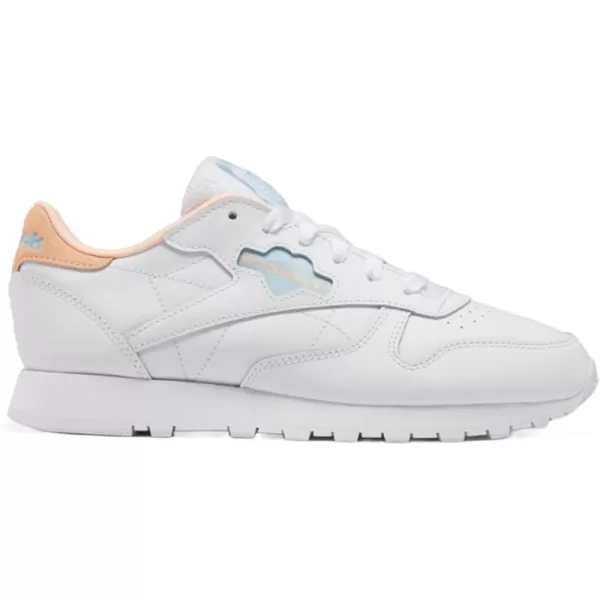 imageReebok Womens Classic Leather Ripple SneakersWhiteBlue PearlAura Orange