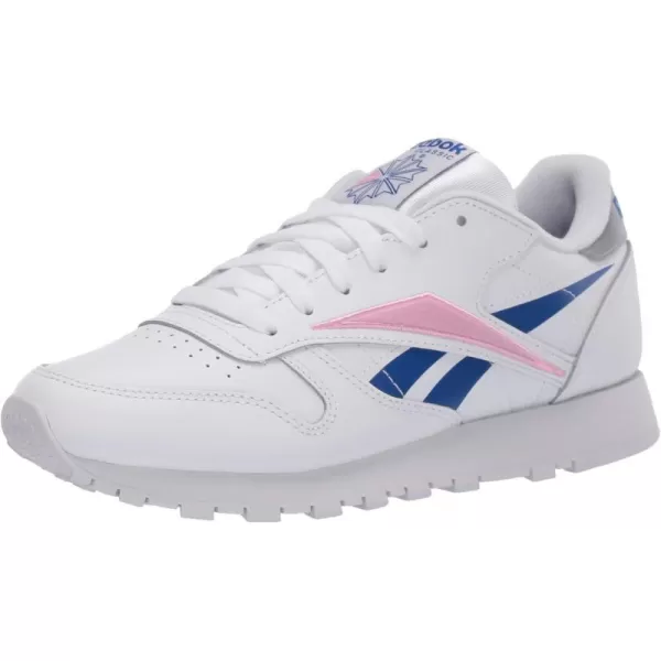 imageReebok Womens Classic Leather Ripple SneakersWhiteHumble BlueJasmine Pink