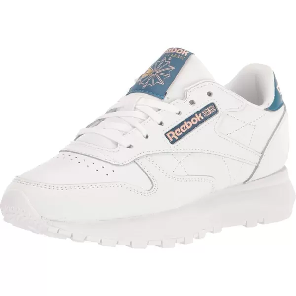 imageReebok Womens Classic Leather Sp SneakerFtwr WhiteStebluAurorg