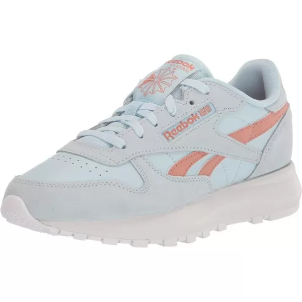 imageReebok Womens Classic Leather Sp SneakerGlass BlueCanyon Coral