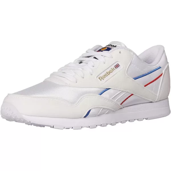 imageReebok Womens Classic Nylon Casual Shoes  WhiteRadiant RedBlue Blast