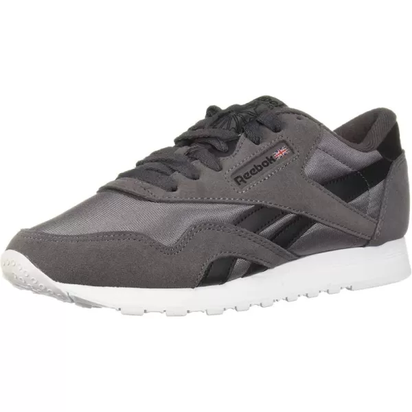 imageReebok Womens Classic Nylon Casual Shoes in Ash Grey Black and White