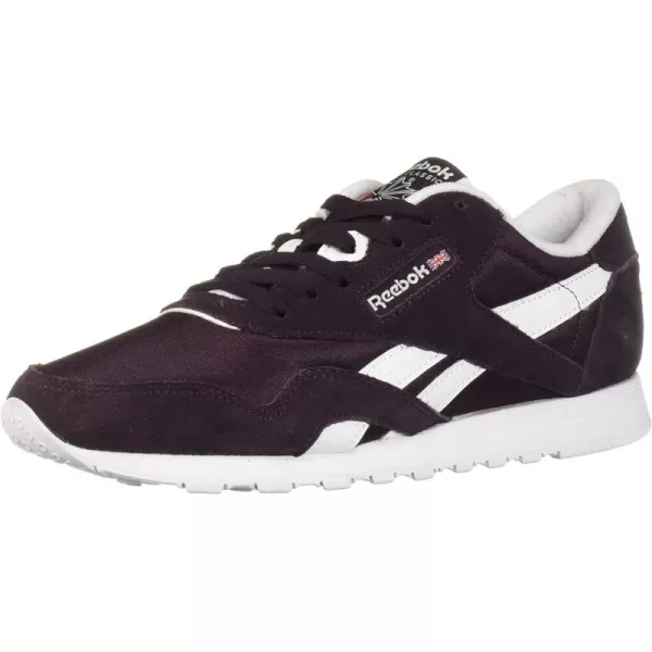 imageReebok Womens Classic Nylon Casual Shoes in Eggplant and White