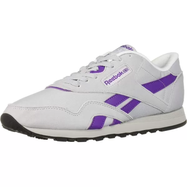 imageReebok Womens Classic Nylon Casual Shoes in Grey Purple Black and White