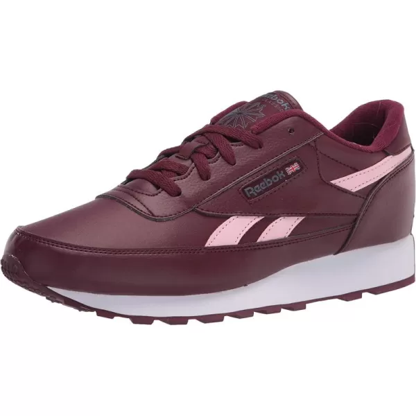 imageReebok Womens Classic Renaissance Sneaker in Maroon Classic Pink and Smoky Indigo