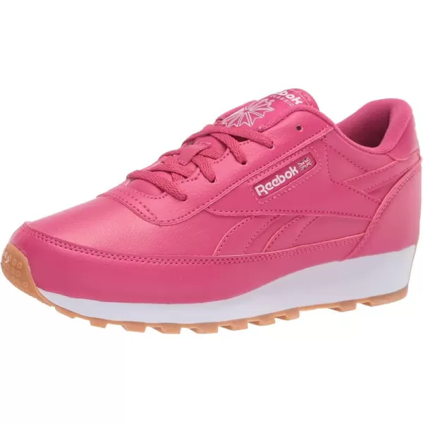 imageReebok Womens Classic Renaissance Sneaker in Semi Pursuit Pink and White with Gum Sole