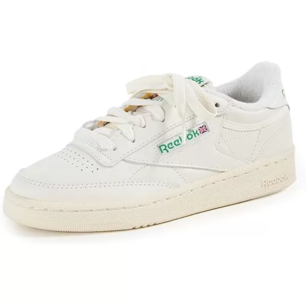 imageReebok Womens Club C 85 Vintage SneakerChalkAlabasterGlen Green