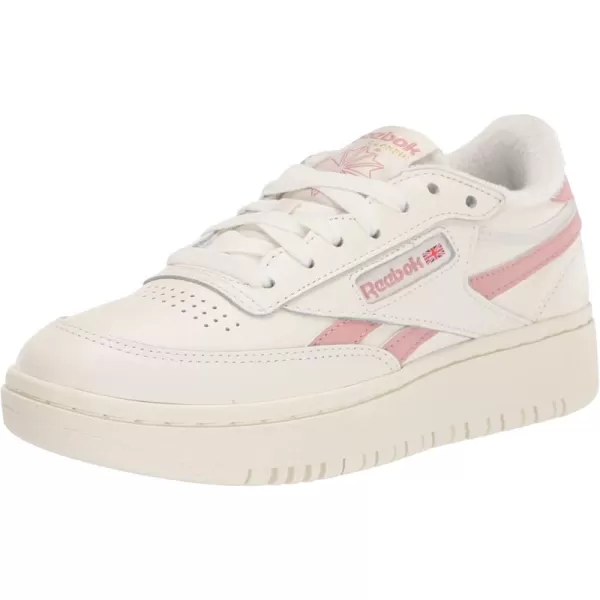 imageReebok Womens Club C Double Sneaker in Chalk and Smokey Rose