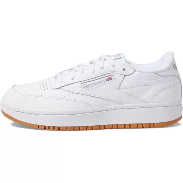 imageReebok Womens Club C Double Sneaker in White and Gum