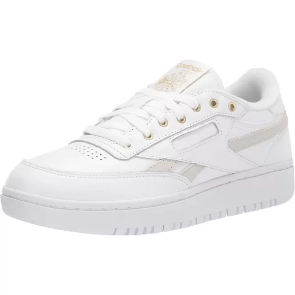 imageReebok Womens Club C Double SneakerFtwwhtFtwwhtGoldmt