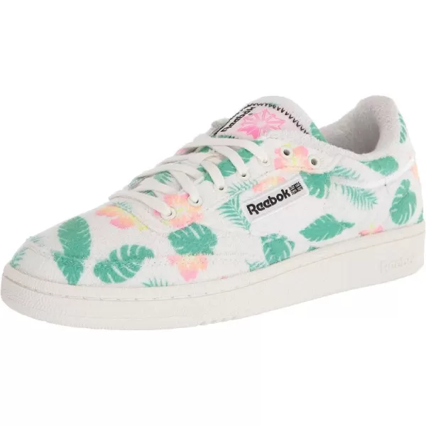 imageReebok Womens Club C Walking ShoeChalkBlackCourt Green