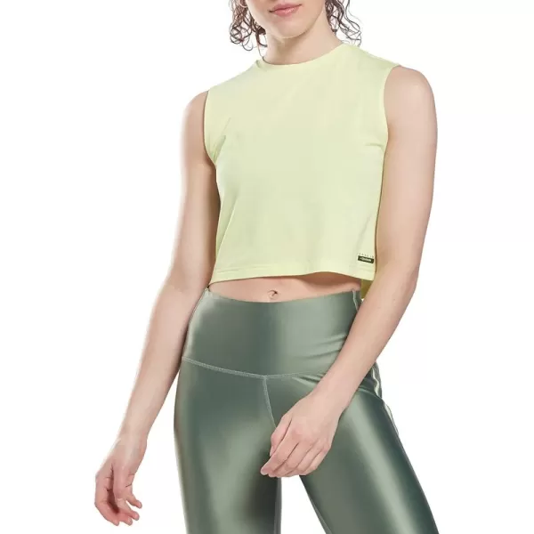imageReebok Womens Core 10 Crop Fitted Muscle Tank Energy Glow
