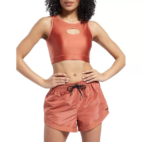 imageReebok Womens Core 10 Cut Out Crop Top Baked Earth Large