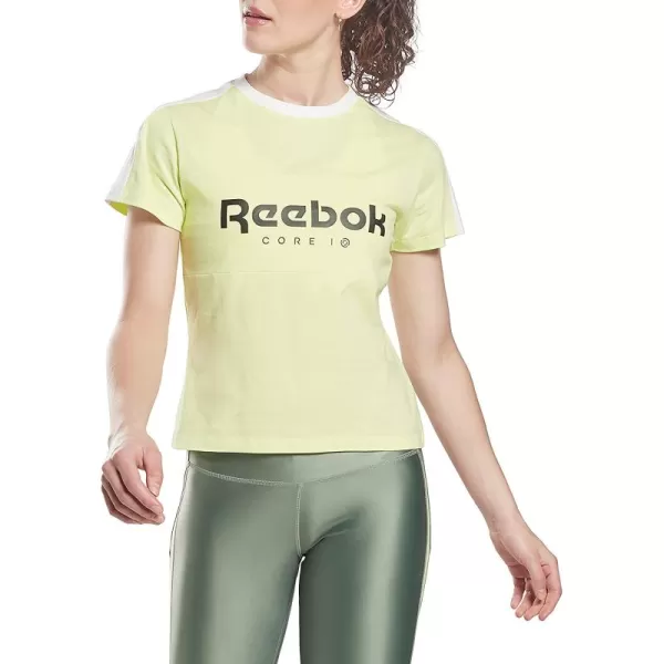imageReebok Womens Core 10 Lightweight ShortSleeve Logo Tee in Semi Energy Glow