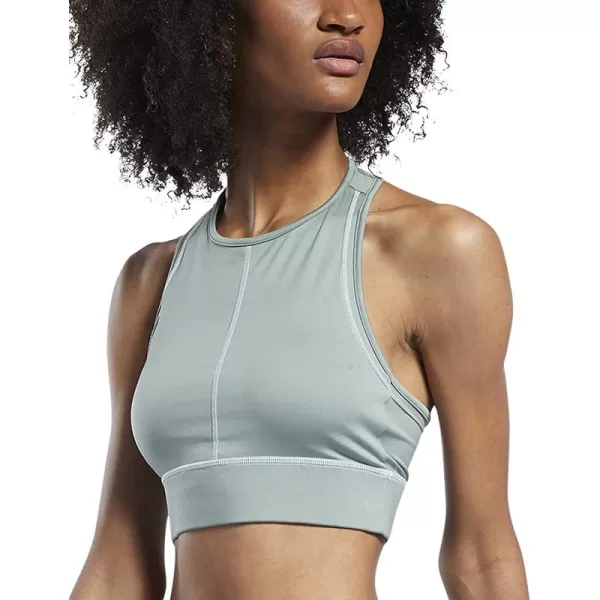 imageReebok Womens Core 10 Longline Light Support Crop Top Harmony Green Small