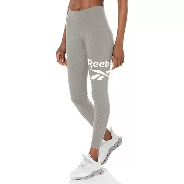 imageReebok Womens Cotton LeggingsMedium Grey HeatherWhite