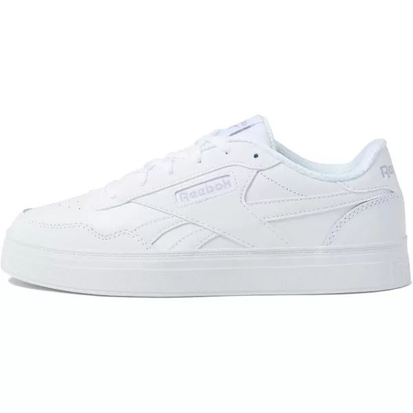 imageReebok Womens Court Advance Sneaker in White and Purple Oasis