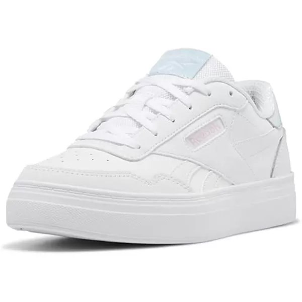 imageReebok Womens Court Advance SneakerWhiteGlass BluePink Glow