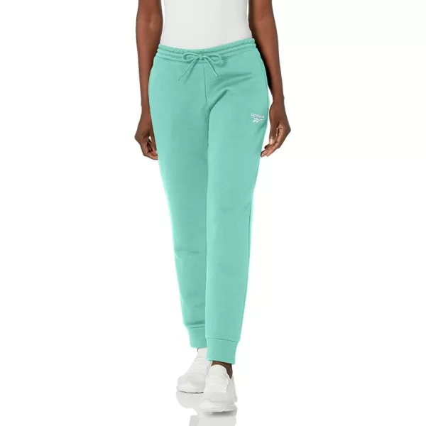 imageReebok Womens Fleece Joggers Semi Classic TealWhite Logo
