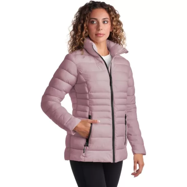 imageReebok Womens Jacket  Lightweight Puffer Parka Coat  Casual Jacket for Women SXLDusty Rose Pink