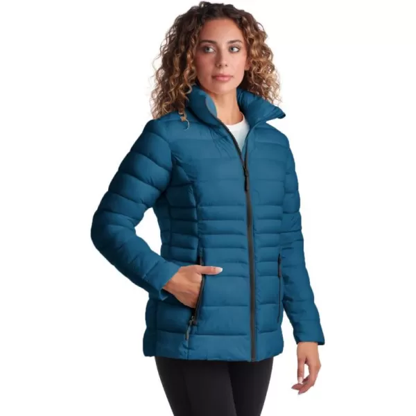 imageReebok Womens Jacket  Lightweight Puffer Parka Coat  Casual Jacket for Women SXLPeacock