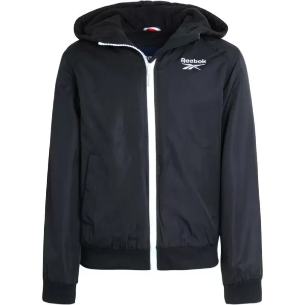 imageReebok Womens Jacket  Lightweight Weather Resistant Fleece Lined Windbreaker Coat  Classic Windbreaker for Women SXLBlack