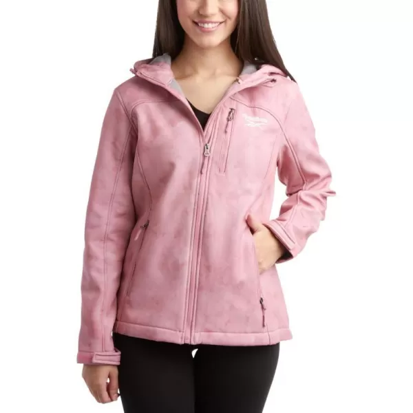 imageReebok Womens Jacket  Lightweight Weather Resistant Performance Fleece Lined Softshell Coat  Plus Size Coat for Women S3XDark Dusty Rose Tie Dye