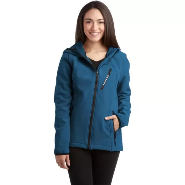 imageReebok Womens Jacket  Lightweight Weather Resistant Performance Fleece Lined Softshell Coat  Plus Size Coat for Women S3XPeacock