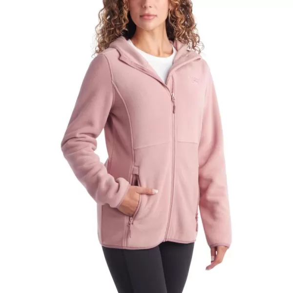 imageReebok Womens Jacket  Polar Fleece Sweatshirt Jacket  Lightweight Coat for Women SXLDusty Rose