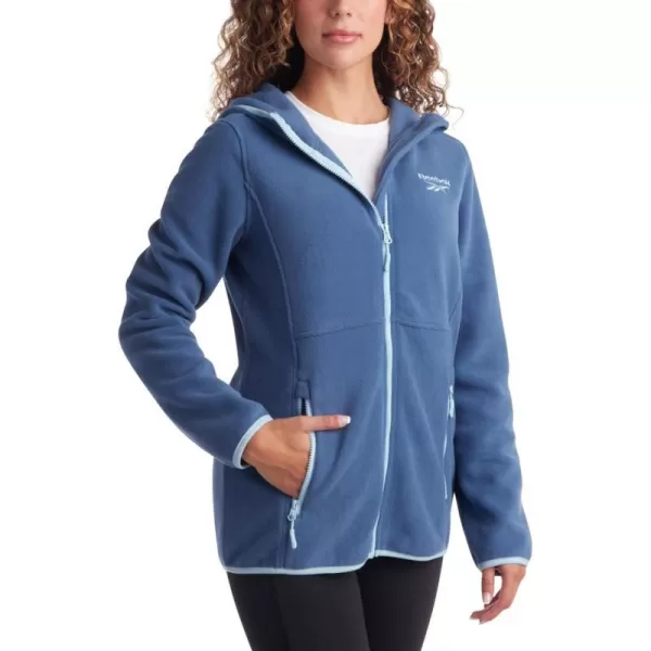 imageReebok Womens Jacket  Polar Fleece Sweatshirt Jacket  Lightweight Coat for Women SXLHoops Blue