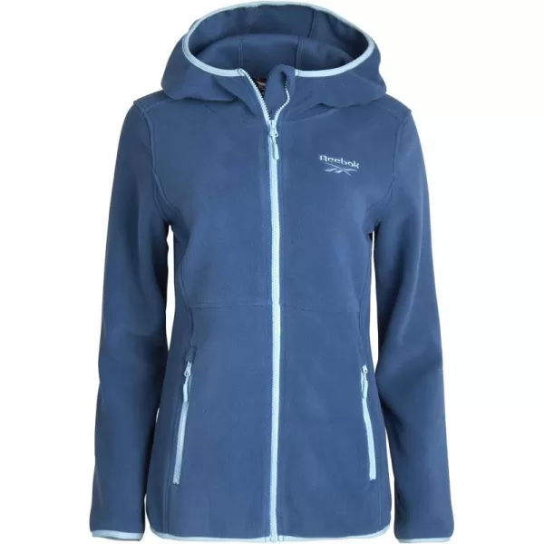 imageReebok Womens Jacket  Weather Resistant Polar Fleece Lined Jacket  Lightweight Outerwear Windbreaker Coat for Women SXLHoops Blue