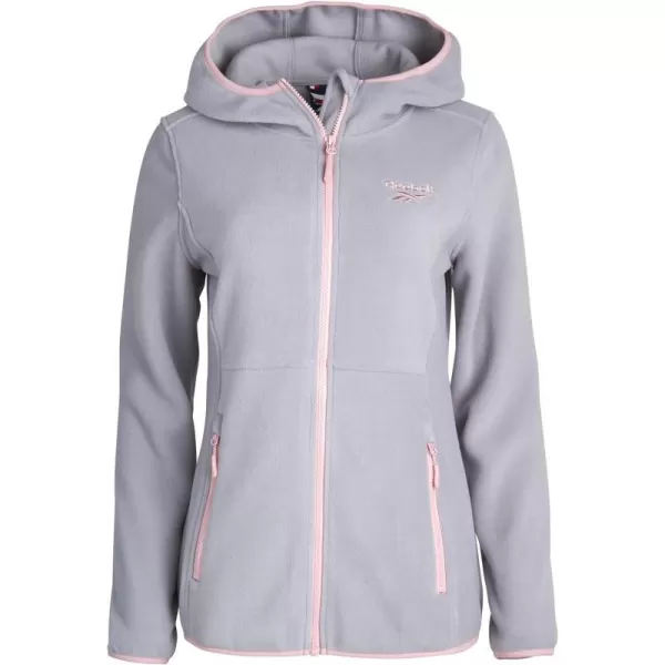 imageReebok Womens Jacket  Weather Resistant Polar Fleece Lined Jacket  Lightweight Outerwear Windbreaker Coat for Women SXLPure Grey