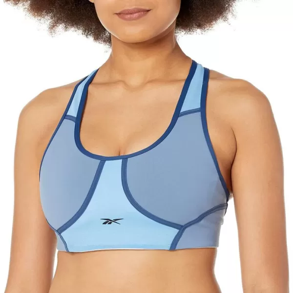 imageReebok Womens Lux Racerback Sports Bra Medium SupportBlue Slate