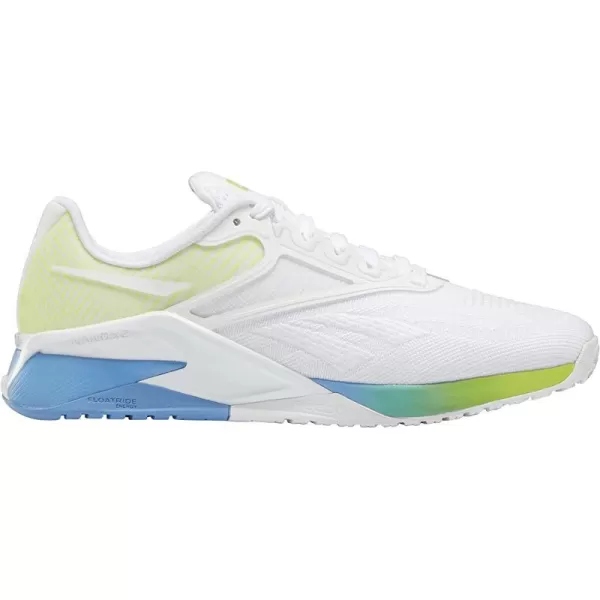 imageReebok Womens Nano X2 Cross TrainerCloud WhiteEssential BlueAcid Yellow