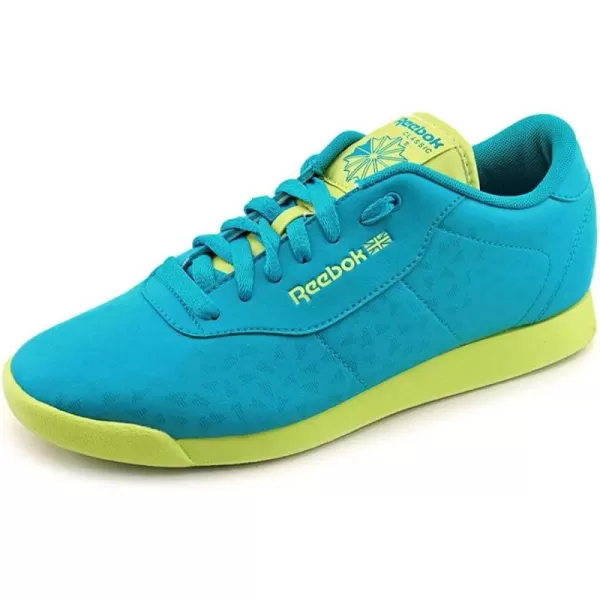 imageReebok Womens Princess Sneaker  Far Out BlueSonic Green