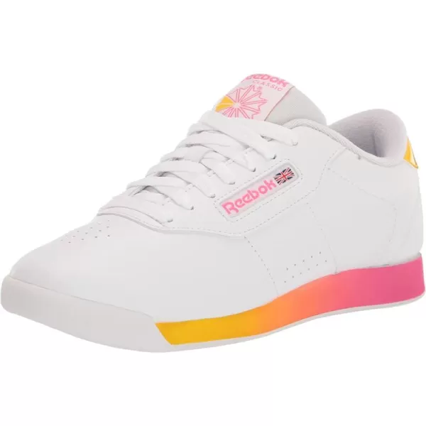 imageReebok Womens Princess Sneaker in Ftwr WhiteTrue PinkAlways Yellow