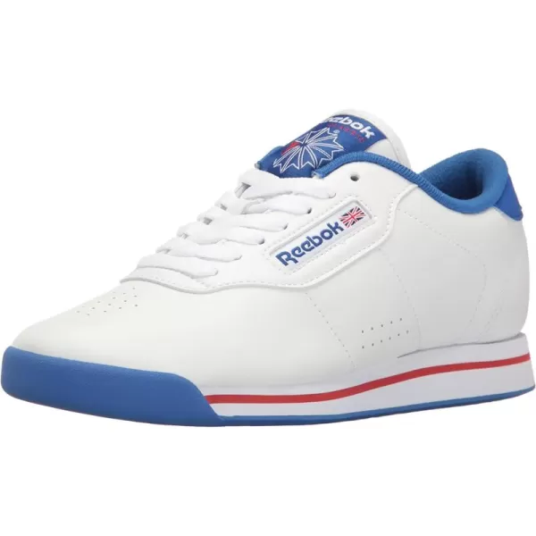 imageReebok Womens Princess Sneaker in White Tetra Blue and Excellent Red