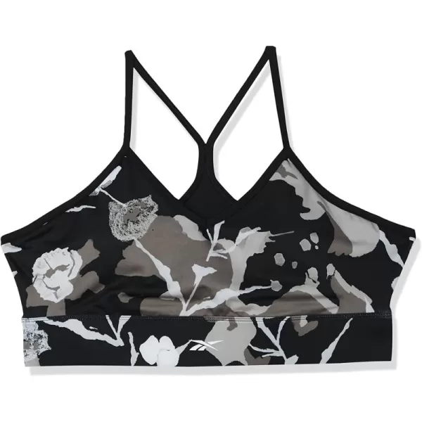 imageReebok Womens Sports Bra TriBack Light Support BlackBoulder GreyAll Over Print