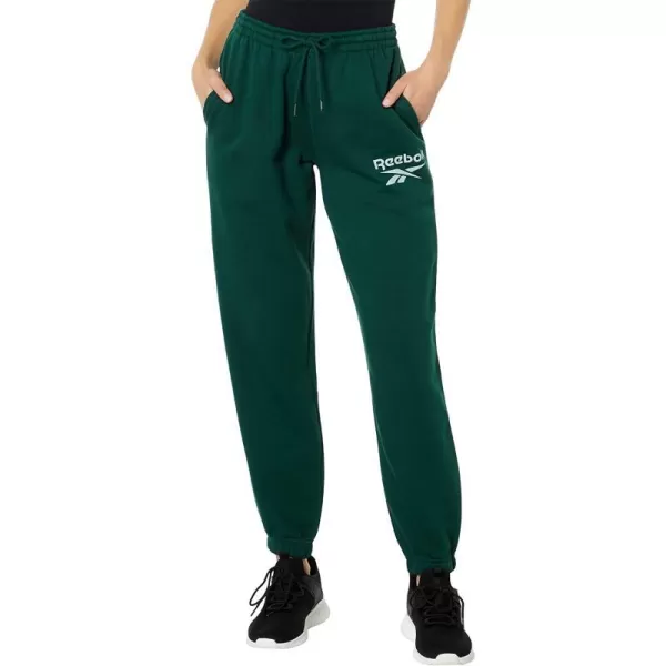 imageReebok Womens Standard Fleece JoggersForest GreenLight Green Logo