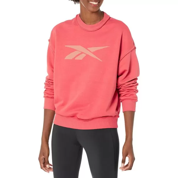 imageReebok Womens Vector Logo Crewneck Sweatshirt in Rhodonite