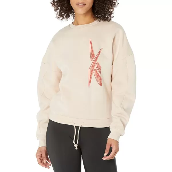 imageReebok Womens Vector Logo Crewneck Sweatshirt in Soft Ecru
