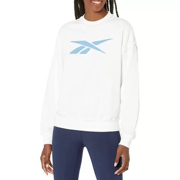 imageReebok Womens Vector Logo Crewneck SweatshirtWhite