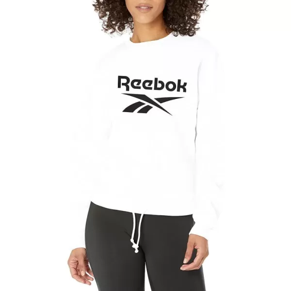 imageReebok Womens Vector Logo Crewneck SweatshirtWhiteBlack