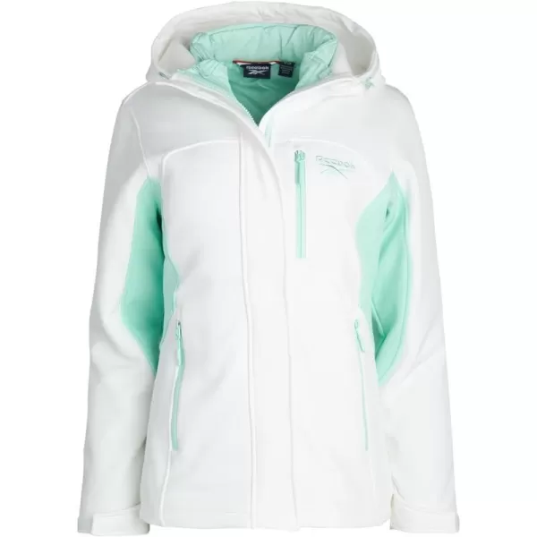 imageReebok Womens Winter Coat  System Jacket Removable Waterproof Shell  Heavyweight Windbreaker Ski Jacket for Women SXLWhite