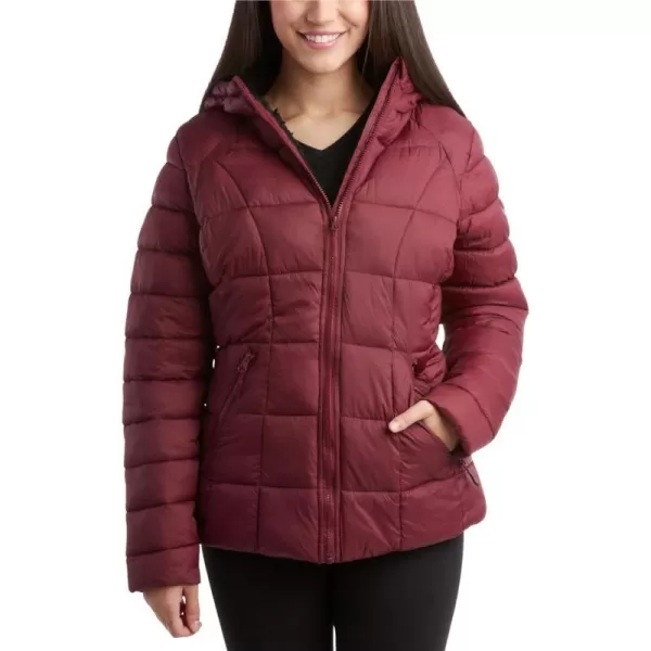 imageReebok Womens Winter Jacket  Heavyweight Quilted Puffer Parka Coat  Sherpa Lined Ski Jacket for Women SXLClassic Maroon