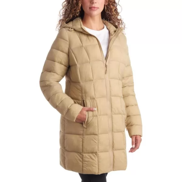 imageReebok Womens Winter Jacket  Long Length Quilted Puffer Parka  Heavyweight Outerwear Coat for Women SXLBoulder Beige